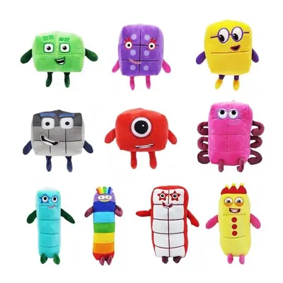 10pcs/set Numberblocks Plush Doll Educational Stuffed Number Blocks Toys