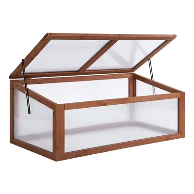 Outsunny Square Wooden Outdoor Greenhouse for Plants PC Board x x 40cm