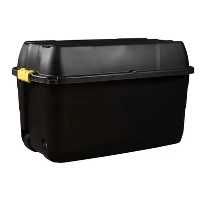 Strata Liter Heavy Duty Trunk On Wheels Black Yellow Handle, Box