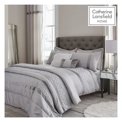 Catherine Lansfield Sequin Cluster King Duvet Set Silver