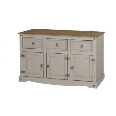 Corona Grey Wax Door Sideboard Cupboard Storage Dining Furniture