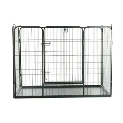 KCT Extra Large Heavy Duty Pet Play Pen + Floor Indoor/Outdoor Metal Enclosure for Dogs/Puppies