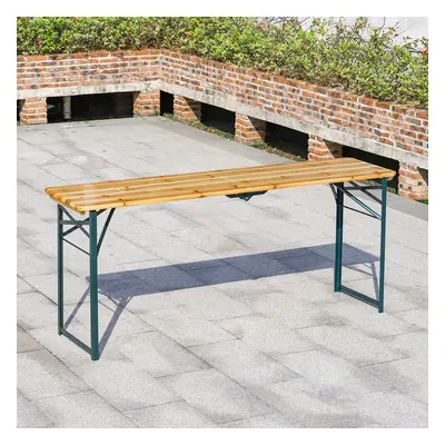 177cm Long Bistro Beer Folding Table Trestle Wooden Dining BBQ Garden Outdoor