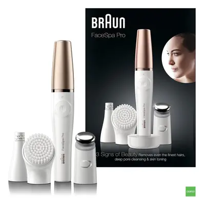 Braun Face Spa Pro Epilator Facial Cleansing & Skin Toning System + Extras