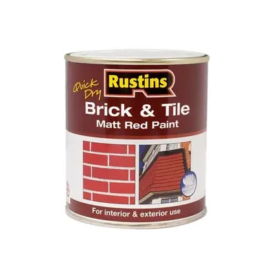 Rustins BRITW2500 Quick Dry Brick & Tile Paint Matt Red 2.5 Litre