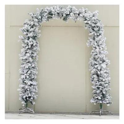 Indoor 8ft Flocked Christmas Tree Arch Doorway Archway With Snow Tips