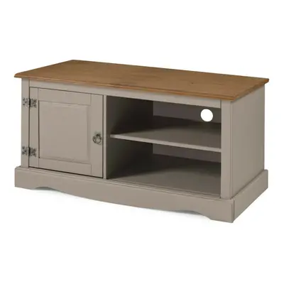 Corona TV Unit Door Media Unit Grey Wax Solid Pine