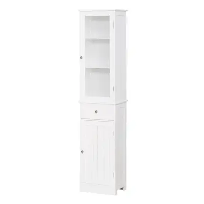 kleankin Storage Cabinet Organizer Tower w/ Multiple Shelves & Drawer