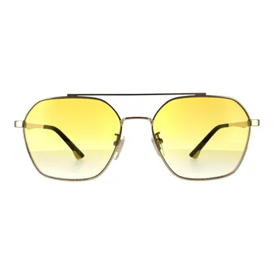 Police Sunglasses SPL771 08FF Shiny Gold Yellow Gradient