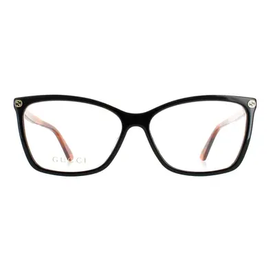 Gucci Glasses Frames GG0025O Black Havana Women