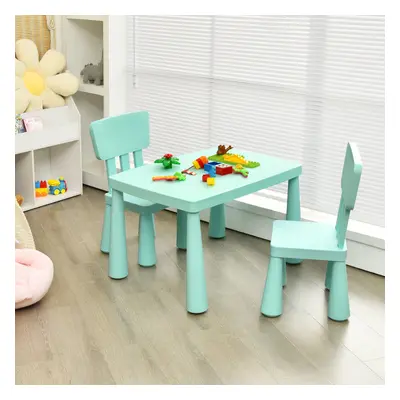 2 Piece Kids Table and Chair Set Toddler Activity Desk and Chairs Kids Furniture Green