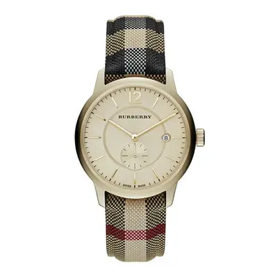 Burberry BU10001 Check Fabric-Coated Leather Unisex Watch