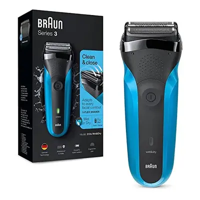 Series Electric Shaver For Men, Wet & Dry, UK Pin Plug, 310, Black/Blue Razor Rated Which? Great