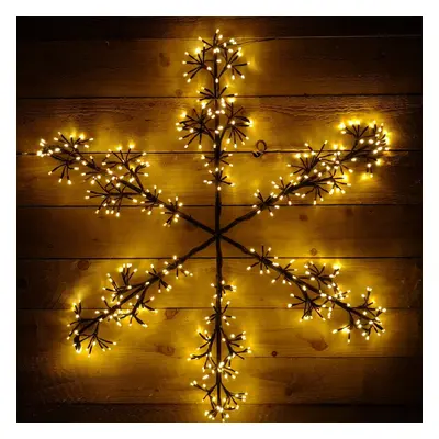 1.8m LED Indoor Outdoor Snowflake Christmas Decoration in Warm White