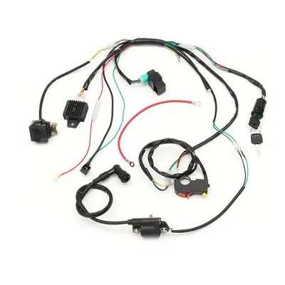 Wiring Harness Loom Solenoid Coil Rectifier CDI For 70cc 90cc 110cc 125cc ATV Quad Dirt Bike