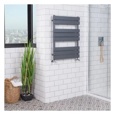 Juva x 600mm Sand Grey Flat Panel Heated Towel Rail