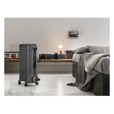 Delonghi Radia Grey Radiator 1.5KW Electric Heater Oil Power Portable Digital