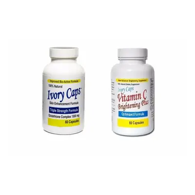 1 IVORY CAPS & VITAMIN C GLUTATHIONE SKIN WHITENING MG