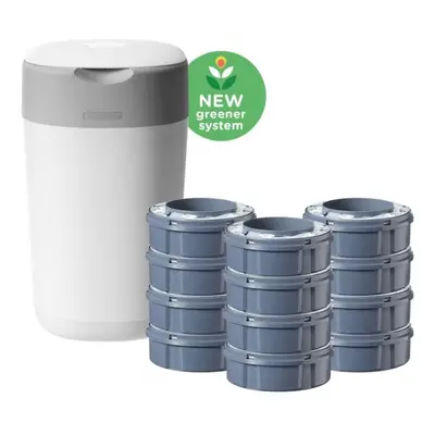 Tommee Tippee Twist and Click Advanced Nappy Bin Starter Set with x Refills