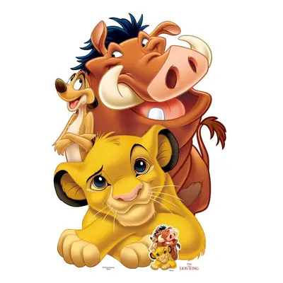 Lion King Group with Simba, Timon and Pumbaa Cardboard Cutout