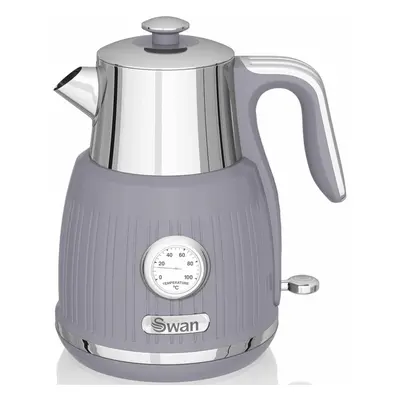 1.5L Retro Kettle with Temperature Dial - Grey