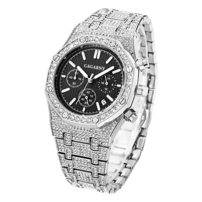 Full Bling Diamond Watch for Men Hip Hop Iced Out Men Watches Luxury Quartz Watch Man