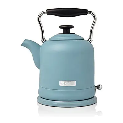 Haden Highclere Cordless Kettle - Traditional Electric Fast Boil Kettle, 3000W, 1.5 Litre, Blue 