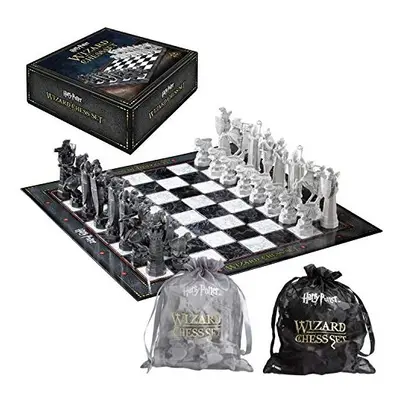 The Noble Collection Harry Potter Wizard Chess Set - Includes Chess Storage Bags - Officially Li