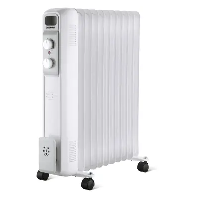 Geepas 2500W Oil Filled Radiator Space Heater Portable Electric Heater Settings 1000/1500/2500W 