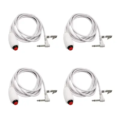 4X Nurse Call Cable 6.35mm Line Nurse Call Device Emergency Call Cable with Push Button Switch