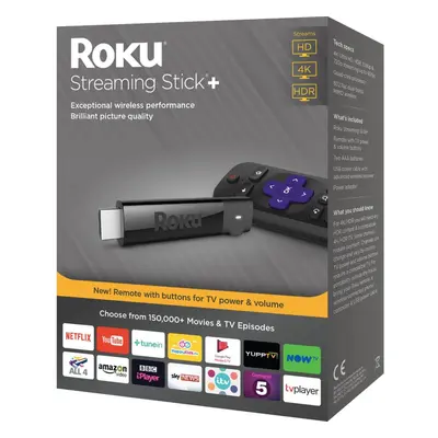 Roku Streaming Stick+ Smart Box Netflix BBC iPlayer - Black New