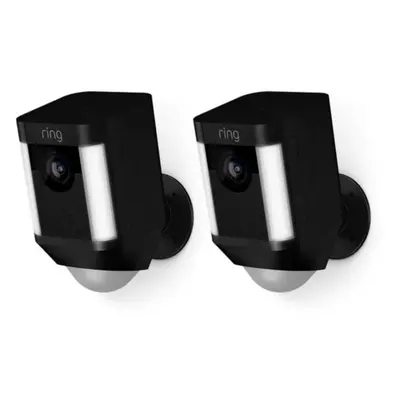 Ring Spotlight Cam Camera Battery Powered in Black - Pack