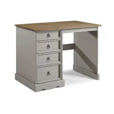 Corona Grey Wax Dressing Table Solid Wood Pine Bedroom Furniture