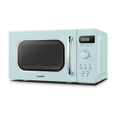 COMFEE' Retro Style 800w 20L Microwave Oven with Auto Menus, Cooking Power Levels, and Express C