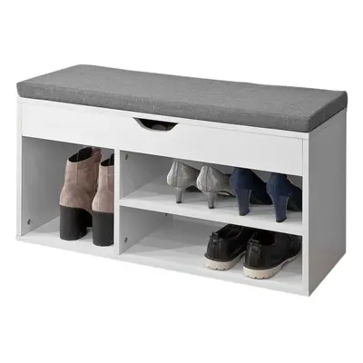 SoBuy FSR45-HG Shoe Cabinet Shoe Rack Shoe Bench with Lift Up Bench