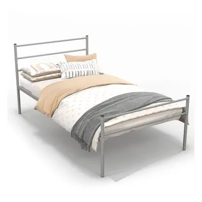 Single Metal Bed Frame Mattress Foundation No Box Spring Needed