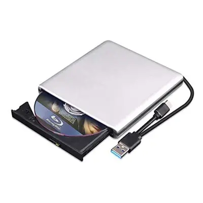 External DVD Drive 3D, USB 2.0 and Type-C Bluray CD DVD Reader Slim Optical Portable Drive