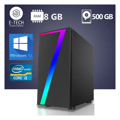 Gaming PC Computer Intel Quad Core i3 8GB RAM 500GB HDD 120GB SSD 2GB Nvidia GT Wi-Fi Win10