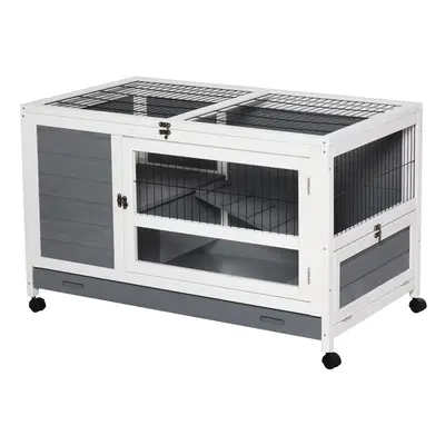 PawHut Wooden Pet House Elevated Rabbit Hutch Bunny Cage x x 63.5cm