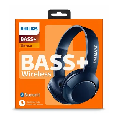 Philips SHB3075BL/00 on-ear Bluetooth headphones powerful basses built-in microphone adjustable 