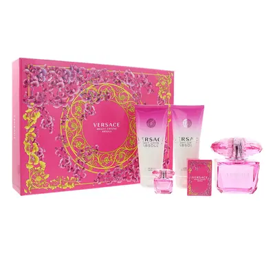 Versace Bright Crystal Absolu Piece Gift Set: Eau De Parfum 90ml - Shower Gel 100ml - Body Lotio