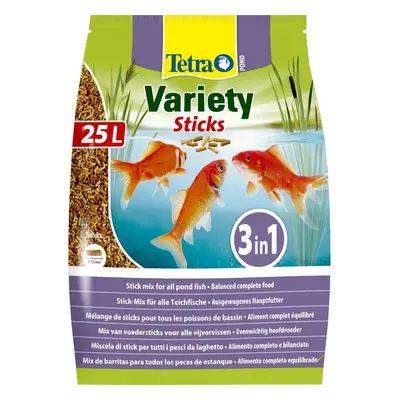 Tetra Pond Variety Sticks 25L Litre Bag Fish Food for Koi Goldfish Carp Floating Wheatgerm Ponds