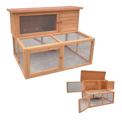 KCT Ancona - 4ft Large Wooden Rabbit Hutch with Extending Run