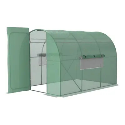 Outsunny x 2M Walk-in Garden Polytunnel Greenhouse Galvanised Steel W/ Door