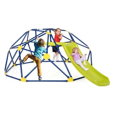 8FT Dome Climber Kids Climbing Frame W/ Slide Geometric Climbing Dome