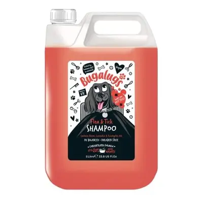 Flea and Tick Dog Shampoo by Bugalugs, Works on Smelly Puppies & Dogs, Contains Neem Oil & Eucal