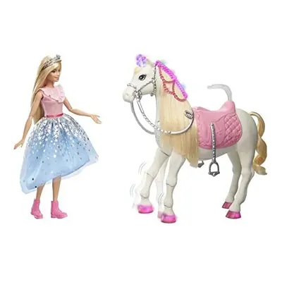 Barbie Princess Adventure Prance & Shimmer Horse and Barbie Doll, Interactive Toy with Songs, Li