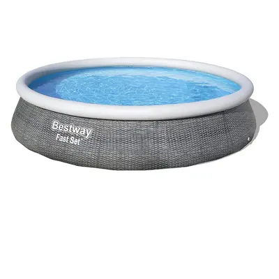 Bestway 13ft x 33Â Deep Rattan Effect Fast Set Inflatable Paddling Pool