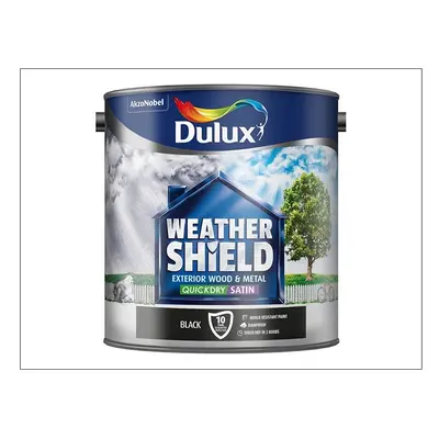 Dulux Weathershield Exterior Satin Black 2.5L