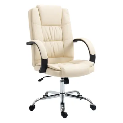 Vinsetto Executive Office Chair High Back Computer Desk Chair w/ Armrests Beige